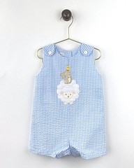 Petit Ami Blue Seersucker Lamb Sunsuit Romper 18 Months