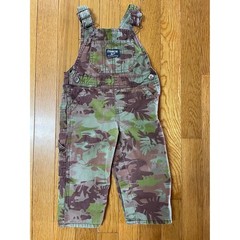 OshKosh Bgosh Kids Dinosaur Camo Overalls Green Brown Vestbak 12 Months