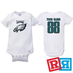 Personalized Philadelphia Eagles Gerber Baby Onesie® Cotton Custom Bodysuit