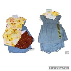 Carter’s Baby Girl’s 4-Piece Mix & Match Tops and Diaper Cover Sets 3-6M New