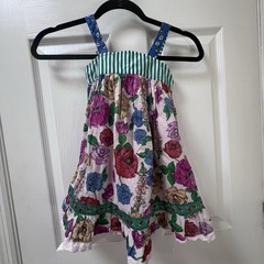 Matilda Jane Toddler Girls 4 Cami Strap Dress Flounce Skirt Floral Watermelon