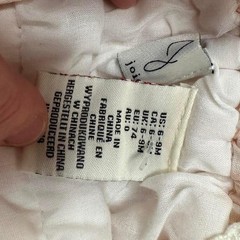 Joie Romper Baby Girl 6-9M Pink White Gingham Ruffle Lace Bow Sunsuit