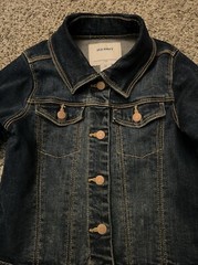 Old Navy Toddler Girl Snap Closure Stretch Denim Jean Jacket Medium Wash Blue 5T