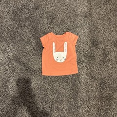 Peach Bunny Rabbit Little Girl T Shirt