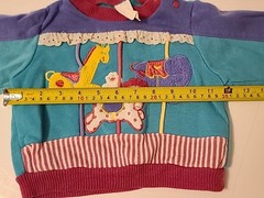 Vintage 90s Kids 2 Piece Lounge Set Colorful Animals Carousel WOW