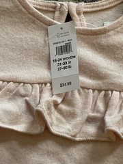 Baby GAP Organic Cotton Flutter One-Piece, 18-24 Mos NWT C6