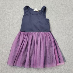 Truly Me Tutu Dress Girls 3T Purple Colorblock Sleeveless Tulle Lined Party