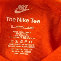 Nike Toddler Boys Size 2T Orange Just Do It Graphic T Shirt NWT