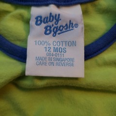 VTG Baby B’Gosh OshKosh 12M Romper Dinosaur Sleeveless Tank 90s Cotton Summer