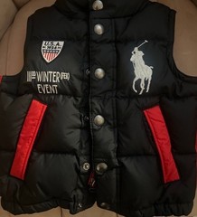 Polo by Ralph Lauren Toddler 2T Colorblock Puffer Vest Down Pockets Snap