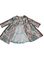 Blueberi Boulevard Floral Jacket & Dress Set