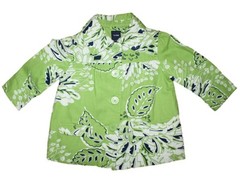 NEW Toddler Girl Gap Rainforest Green Leaf Spring Fall Summer Jacket Size 5T