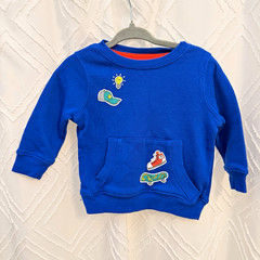 Kids Korner Unisex Baby 9M Pullover Jacket Blue Pockets Retro Y2K Style