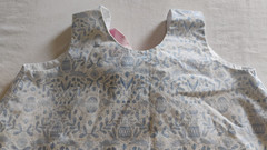 Anvy Kids Pinafore Top Toile Easter Bunny Chicks Tie Back Ruffles 3T USA