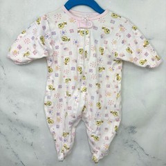 Looney Tunes Vintage 1994 Onesie Pajama Baby 3-6M Tweety Sylvester Gerber Warner