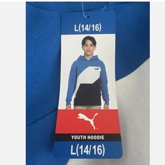 Brand New Puma Youth Blue Hoodie Size L (14/16)