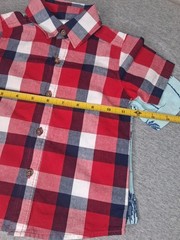 Carters 3 Piece Bundle Shorts And Button-down T-shirt Beach Plaid 18 Months 2T