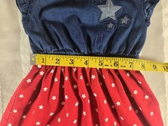 Gymboree Star Spangled Days American Gal Blue Red Star Print Dress 12-18 Months
