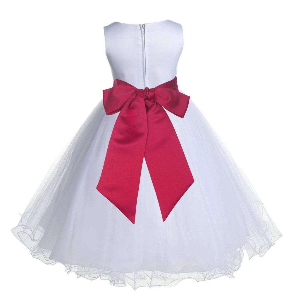 FORMAL FLOWER GIRL DRESS WEDDING BRIDAL GOWN BIRTHDAY RECITAL PAGEANT PRINCESS