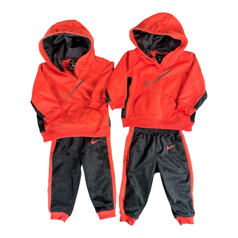 Nike Sweatsuit Bundle Lot Of 2 Sets Twins Sports Hoodie 12 Months