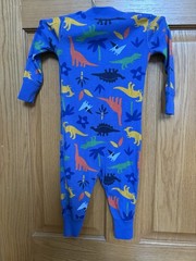 Hanna Andersson6-12 Mth 70cm Dinosaur Zip. Sleeper/playsuit Prisitne