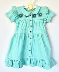 Kate Quinn Sun Embroidered Organic Cotton Gauze Dress 12-18 M $28 NEW