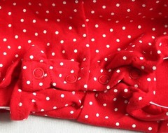 Okie Dokie Baby Girls 6-9M Retro VTG Sailor Romper Red Stripe Flower Polka Dot