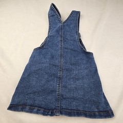 BcBg Toddler Girls Size 3T Blue Jean Jumper Dress Snap Straps Pockets