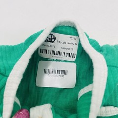 Cat & Jack Unisex Baby 0-3 Months 2 Piece Henley Tank Top & Bottom Set Green 987