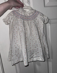 Cherubs by Wonderalls Girls 18M Smocked Floral Collared Dress w/ Bloomers