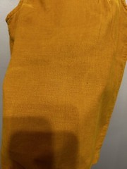 Gap Baby Girl Dress 2T Corduroy Heart Pockets Knee Length Button Straps Mustard