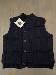 NWT Janie and Jack boy navy blue FALL SPRING sweater vest jacket coat 12 18