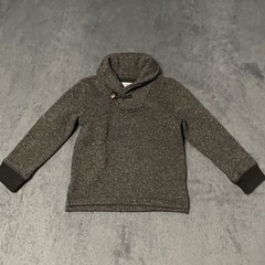 J. Crew Crewcuts Fisherman Cardigan Shawl Collar Sweater Kids Boys 4-5 Gray Knit