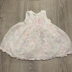 Marmellata Baby Girls Dress Sz 18 Months White Purple Pink Green Ruffle