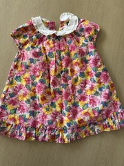 NWT Ralph Lauren Floral Collar Dress Multi Color 24 Months 100% Cotton