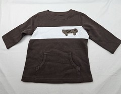 Gymboree Toddler Boys Shirt Size 12-18 Months Skate Board Brown White