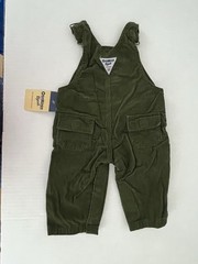 Oshkosh B’gosh Boys’ 6 months Overalls Green Brown Embroidered Corduroy Twill 2p