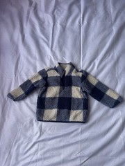 Carter’s Boys Blue And White Square Pullover Half Zip Size -24 Months