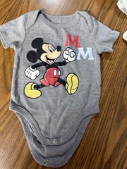 Disney Baby Mickey Mouse 3pc Bodysuit Set 3-6M Short Sleeve Cotton Snap