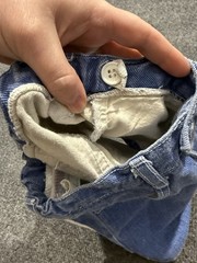 Rare Baby Guess Vintage 24month Girls Striped Denim Shorts