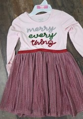 NWT Little Girls Christmas Dress Size 4 Young Hearts Brand New No Tags B9