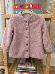 Miles Baby Girl Toddler Pink Boucle Jacket Coat Button Down 2 Years