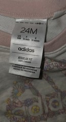 adidas French Terry Ruffle Sleeve White Pink Coverall 24M Chalk White Melange