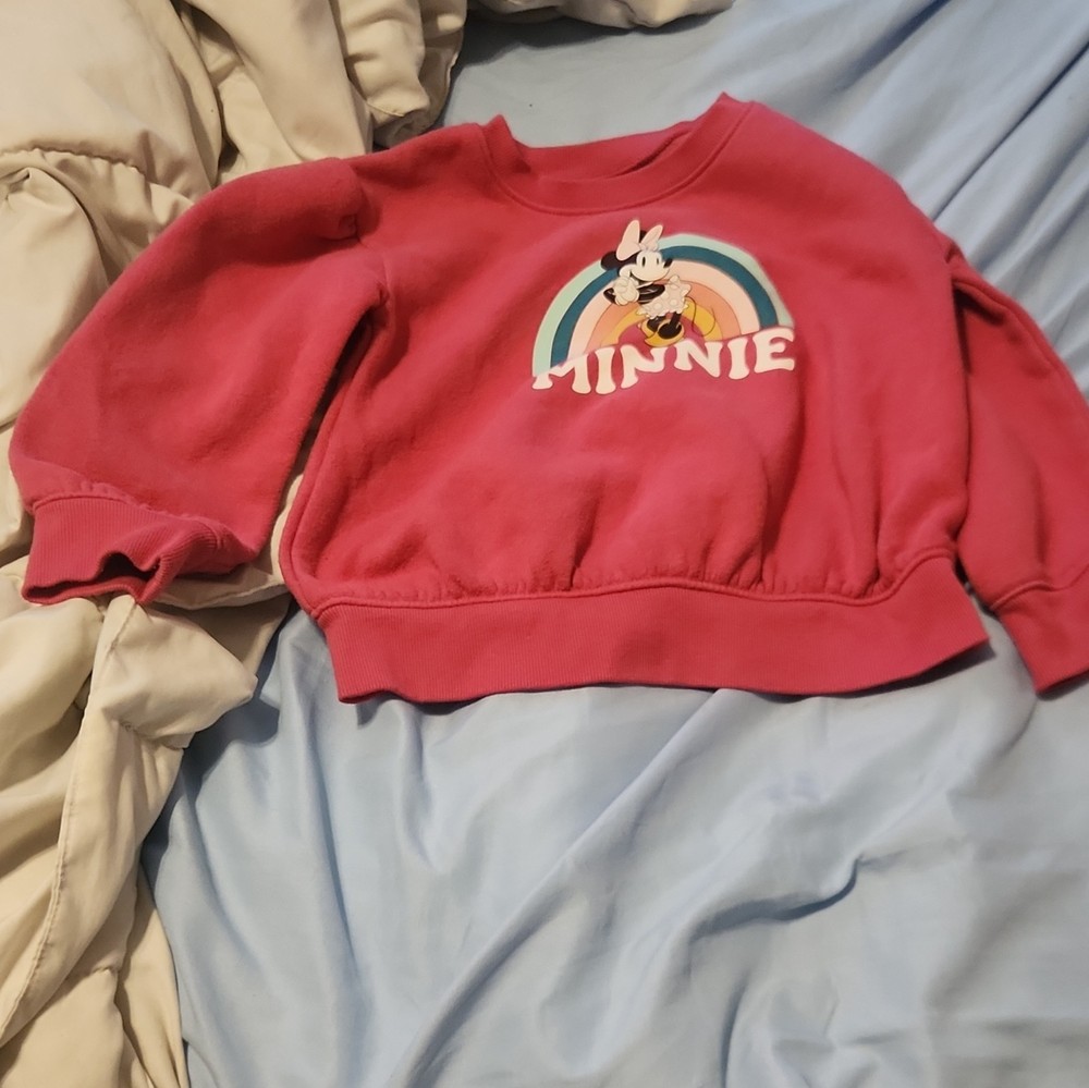 Jumping Beans Disney Minnie Mouse Red Fleece Crew Neck Sweatshirt Girls 5T