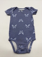 Carters One Piece Toddler Girls Size 18M Purple Butterfly Aop .#47347