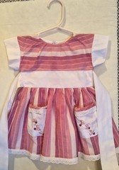 Back To School Retro Red Striped Dress Baby Girl Sz 9 Months Well Dressed Wolf