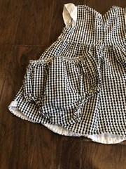 Youngland Black And White Checked Bumblebee/Butterfly Outfit 24M