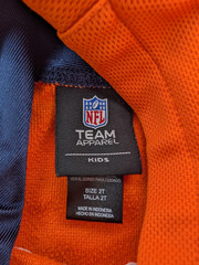 NFL Team Apparel Denver Broncos Orange Embroidered Logo Hoodie Sz 2T
