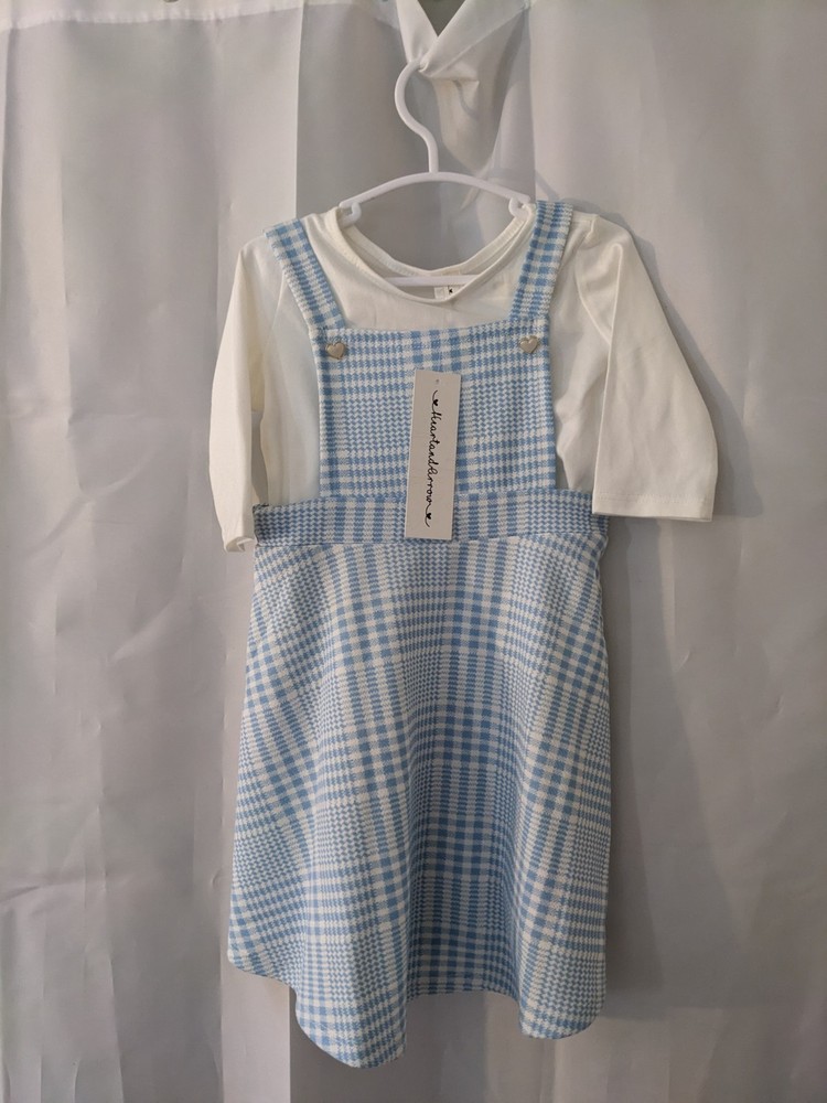 Heart And Arrow 3t Toddler Shirt And Dress Blue Plaid Short Mid Length Sleeve