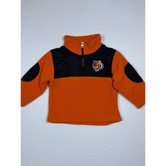 NFL Team Apparel Cincinnati Bengals Toddler Fleece 1/4 Zip Pullover Orange 2T